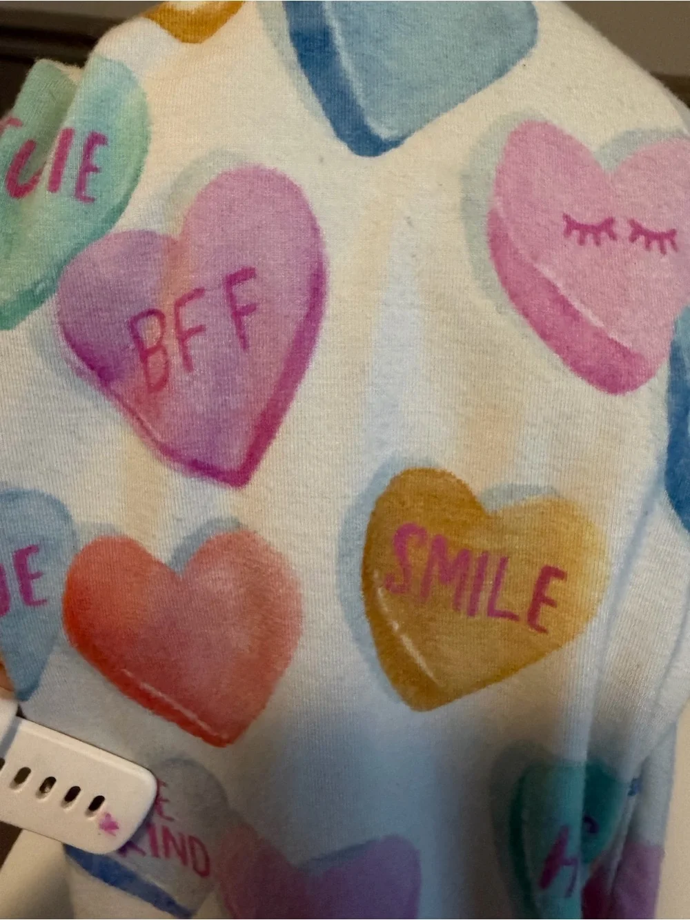 Little Sleepies Pastel Heart PJ Set in Mint Trim